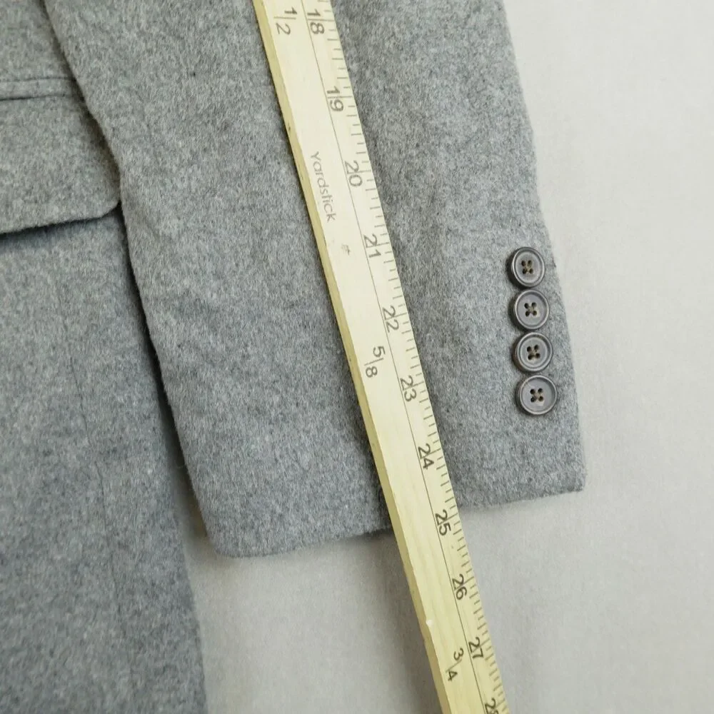 Lauren Ralph Lauren Blazer Mens 42R Silk Wool Cashmere Gray Classic Preppy